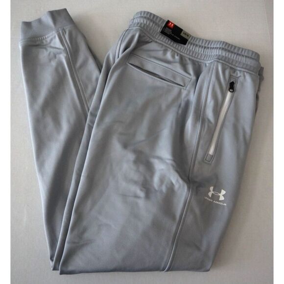 Under Armour 1290261-011 Men's Sz L Gray Sportstyle Tricot Joggers Pants - Picture 7 of 10
